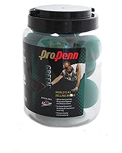Penn Pro Racquetball Balls Jug - Official 12-Ball Green Tournament Set
