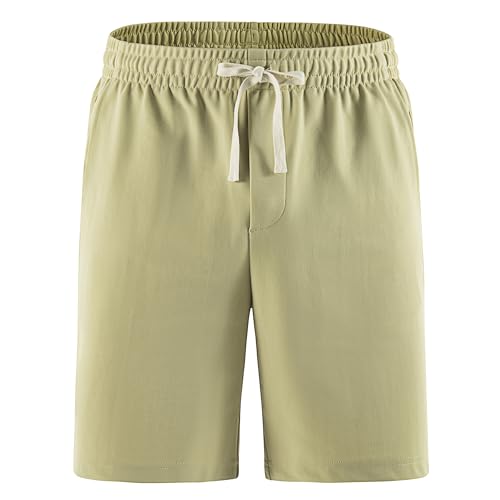Mens Casual Athletic Shorts with Pockets - Light Gray, Medium