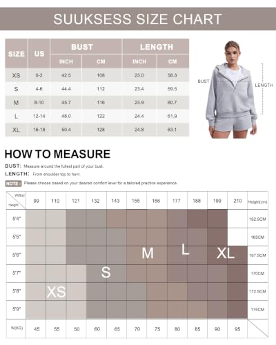 SUUKSESS Women's Gold Half Zip Cotton Hoodie - Casual Pullover Sweatshirt, Medium/Wine Red