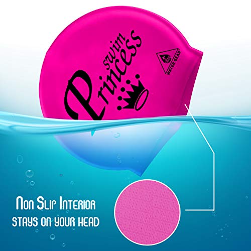 Latex Swim Cap for Girls with Long Hair - Swim Princess