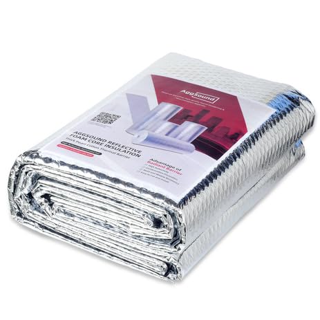 Aggsound Reflective Insulation Aluminum Foil Sheets 23.6 in X 10ft, Bubble Wrap for Packing Attic Door Insulation Cover, Window Tint for Home Heat Blocking, Window Film, Garage Door Screen，3mm