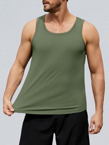 Men's Sleeveless Tank Top for Summer Workout & Ribbed Activewear