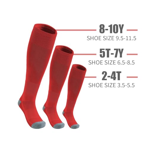 Kids Toddler Baseball Socks & Belt Set 2-4T A-Red Tee Ball Socks for 2-16 Years