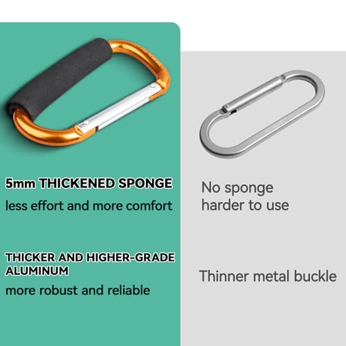 Aluminum Speaker Carabiner Hook for Outdoor Portable Speakers - Orange