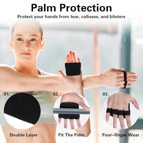 Weight Lifting Gloves for Men - Leather Anti-Slip Gym Gloves