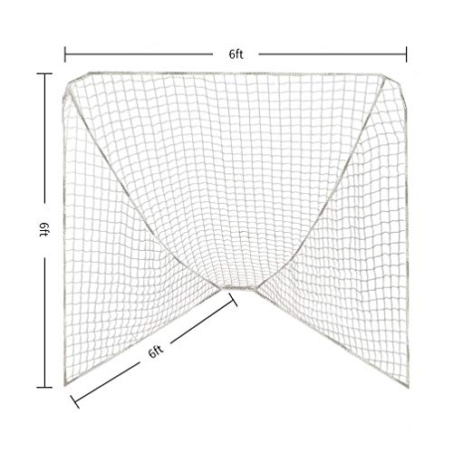 Replacement Lacrosse Goal Net - Heavy Duty 3mm Knotless Polyester for 6x6 Goals