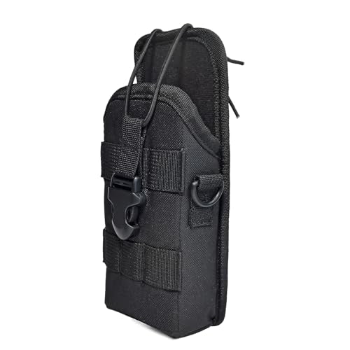 Heavy Duty Molle Walkie Talkie Holster with Adjustable Strap & Webbing Loops
