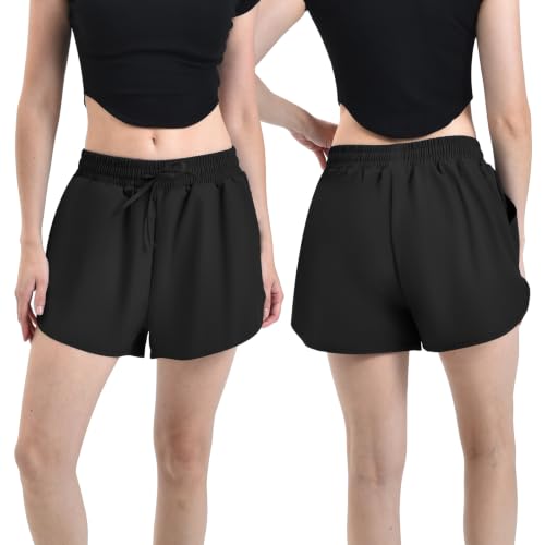 Stanpetix Women's Athletic Shorts X-Large Black Quick Dry Sports Bottoms