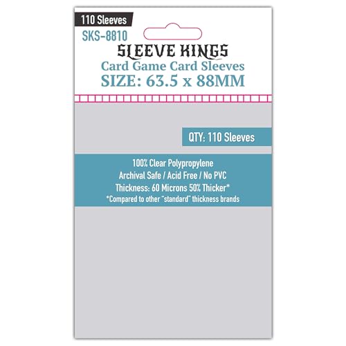 Standard Card Sleeves – 110 Count, Clear 60 Micron Thickness, MTG Size