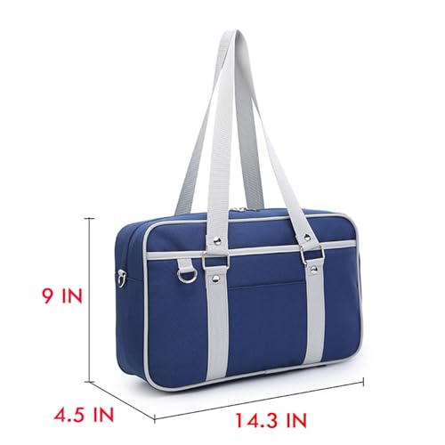 CHERRY SAUCE Kawaii Anime Ita Bag Canvas Shoulder Bag Royal Blue/Grey for Cosplay