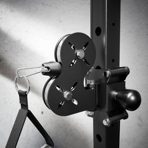 Power Cage with Cable Crossover System - Black, 1200LB Capacity, Bumper Plate Set
