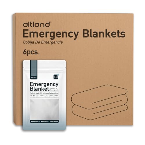 Emergency Survival Blankets - 6 Pack for Winter Preparedness
