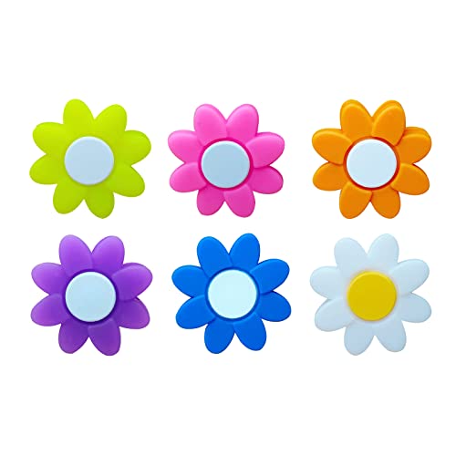 Tennis Racket Vibration Dampeners - 6 Pcs Colorful Flower Pattern
