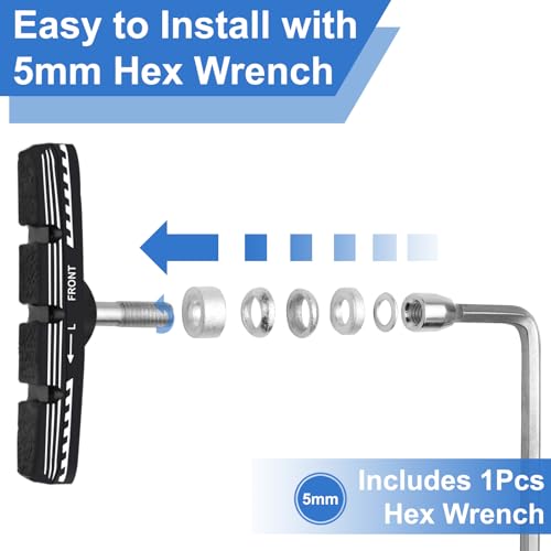 Universal 70mm V-Brake Pads - 2 Pairs for All Bikes