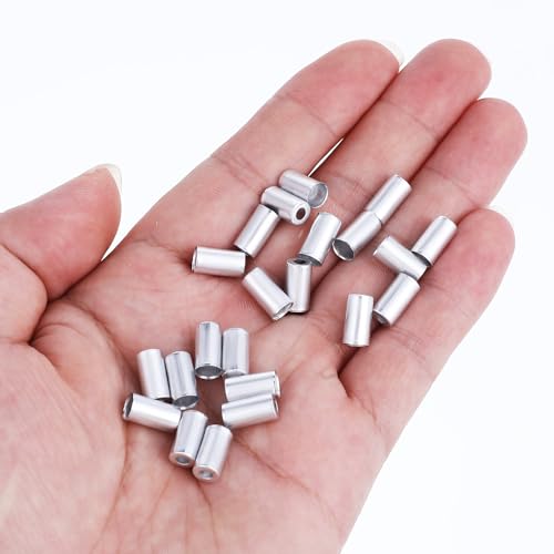 100 Pcs Aluminum Bike Brake Cable End Caps - 5mm Silver