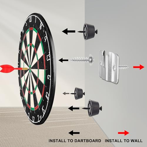 Dartboard Mounting Bracket Hardware Kit - Premium Steel