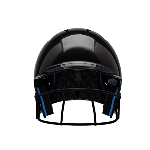 CHAMPRO HX Rookie Fastpitch Softball Batting Helmet Black Medium with Facemask