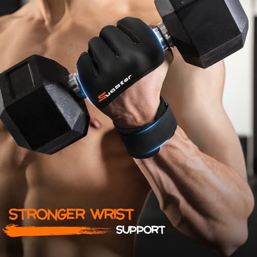Heavy Duty Workout Gloves with Wrist Support - Medium