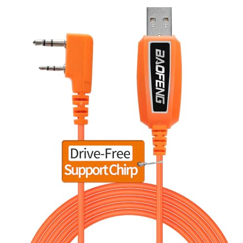 USB Programming Cable for Baofeng Radios - Orange