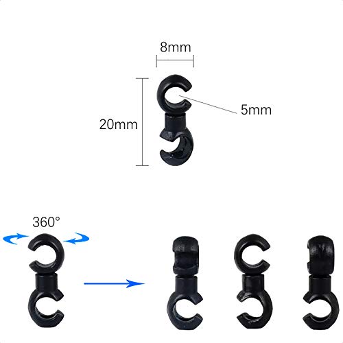 10 PCS Bicycle Brake Cable S Clips - High-Quality Plastic
