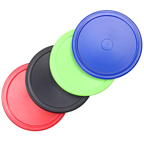Replacement Air Hockey Pucks - 8 Pack, 2.5 Inch, Multicolor