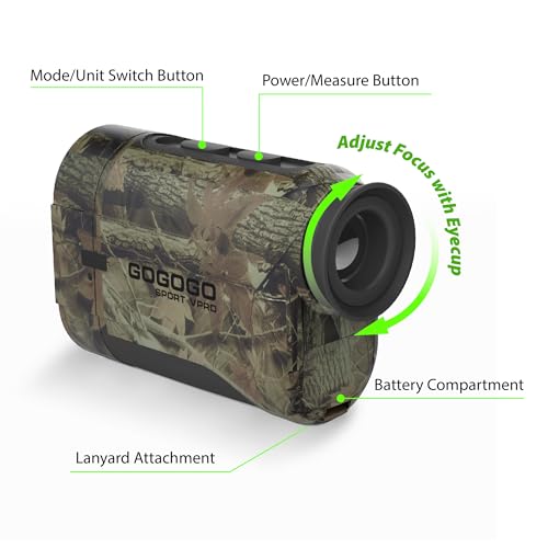 Gogogo Sport Vpro GS06 Hunting Rangefinder 1200 Yards with Slope Mode