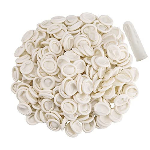 Latex Finger Cots - Medium Size, 400 Count Disposable Rubber Tips