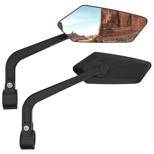 HD Bicycle Mirror for Handlebar 20-24mm - 2 Pack, Wide View, 360° Rotation
