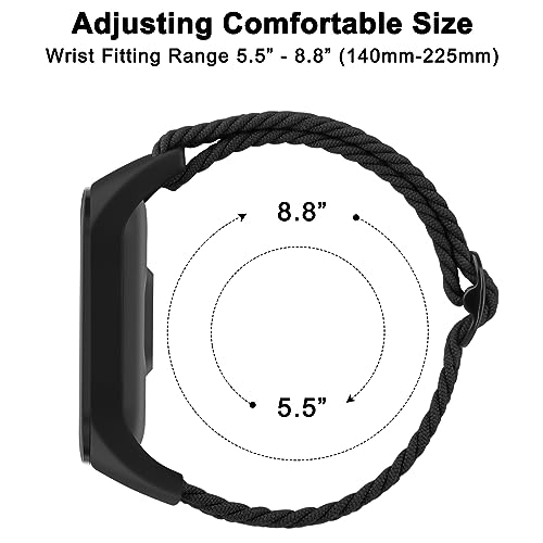 Amazfit Band 5 Replacement Strap - Soft Braided Nylon - Black