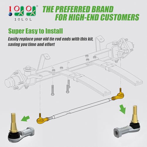 10L0L EZGO TXT Tie Rod End Kit 2001-up Ball Joint Pair – Steering OEM Front