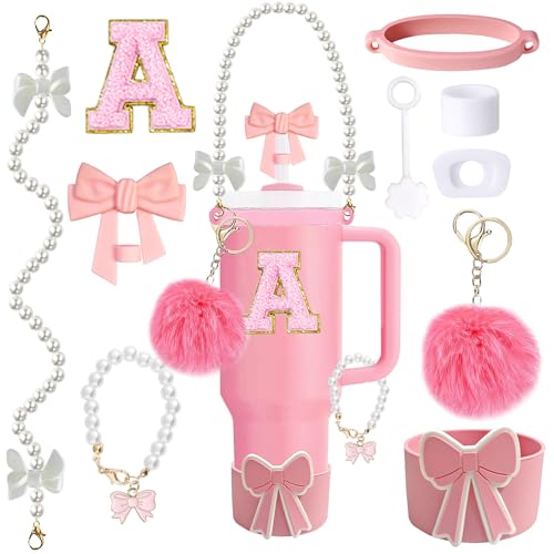 10PCS Tumbler Accessories Set for Stanley Cup 30 & 40oz - Pink A