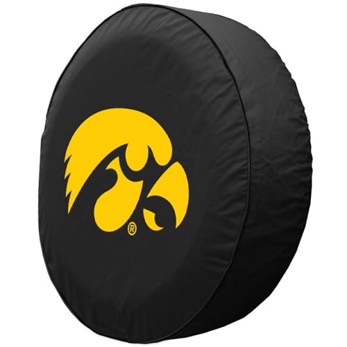 Iowa Hawkeyes Tire Cover - Black, Large (31.25"x11")