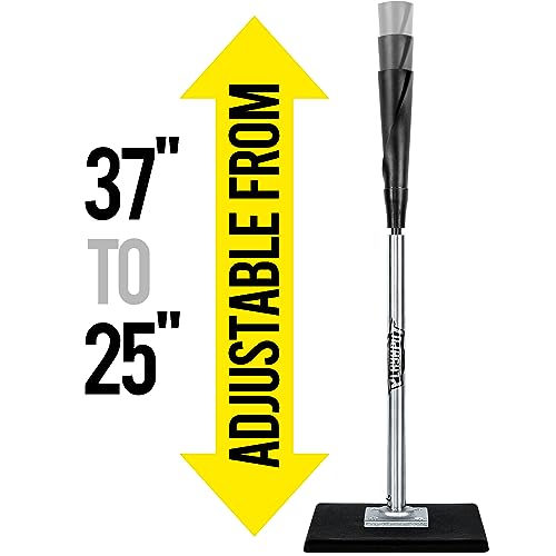 Adjustable Portable Baseball Batting Tee - 25 to 37 Inch Height