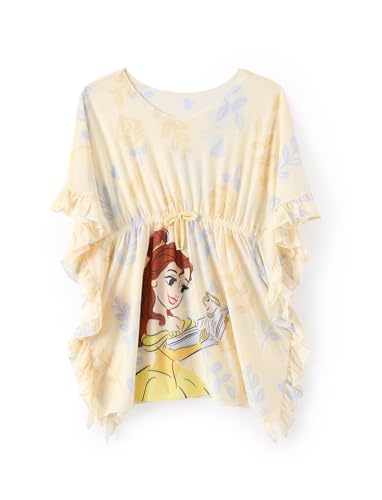 Disney Princess Swim Cover-Up with Hood - Belle Yellow, Ages 4-7