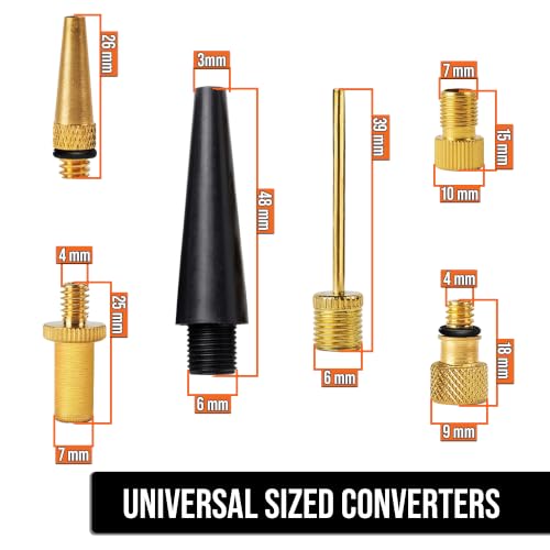 18Pcs Valve Adapter Kit - Presta, Dunlop, Schrader - Mixed Pack