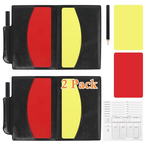 Soccer Referee Cards Set - Red & Yellow Warning Cards, 2 Pack