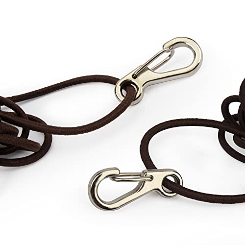 Mini Carabiner Clip Keychains - 10 Pack Black Alloy EDC