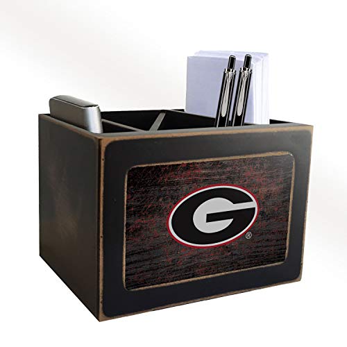 NCAA Georgia Bulldogs Desktop Organizer - Distressed Team Logo
