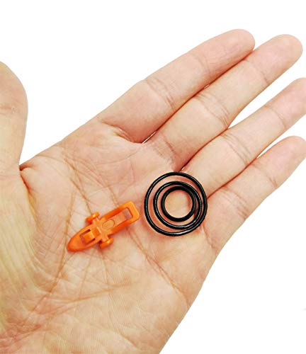 Fishing Hook Keeper Set - 10pcs with Elastic Rubber Rings - Black