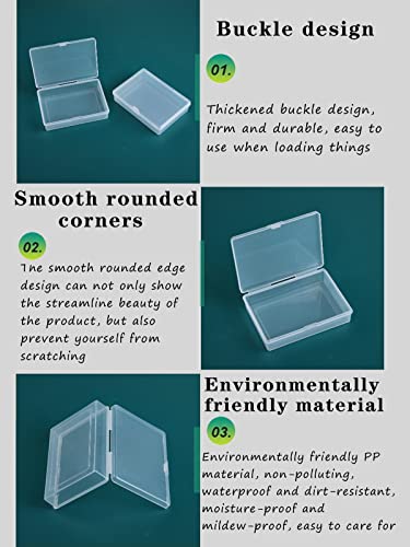 Clear Plastic Card Storage Boxes - 6 Pcs for Trading & Playing Cards