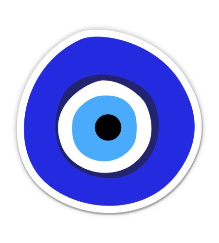 Greek Evil Eye Talisman Amulet Sticker - 3" Waterproof Vinyl Decal