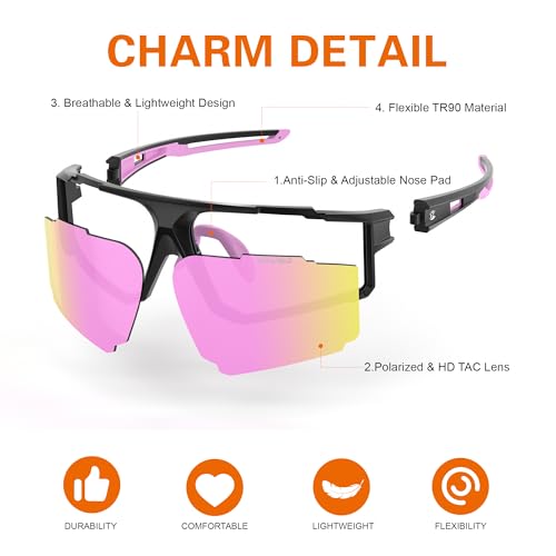 Polarized Sports Sunglasses for Men - Lightweight UV Protection - A06 Yellow