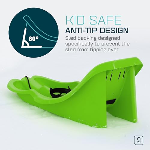 Toddler Sled with 3-Point Harness - Mystic Green, 55 lbs Capacity