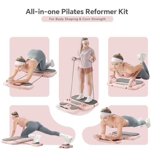 6-in-1 Foldable Pilates Reformer Board for Home Workout - 16x4x2