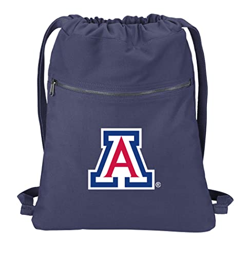 University of Arizona Drawstring Backpack - Navy Cotton Canvas