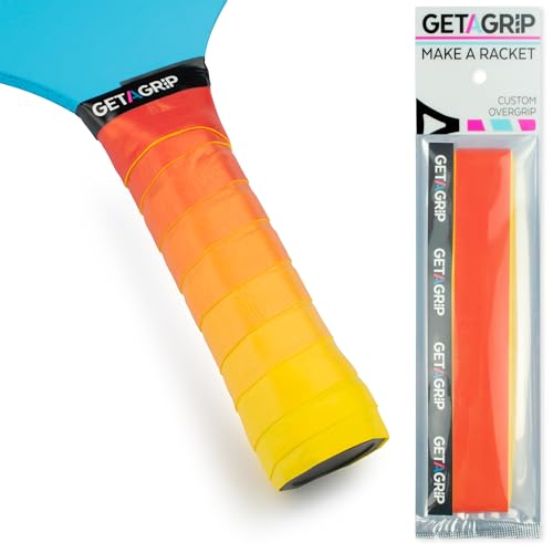 Pickleball Paddle Grip Tape - Anti-Slip Overgrips, Red/Yellow