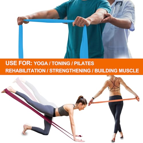 A AZURELIFE Resistance Bands,Professional Long Non-Latex Elastic