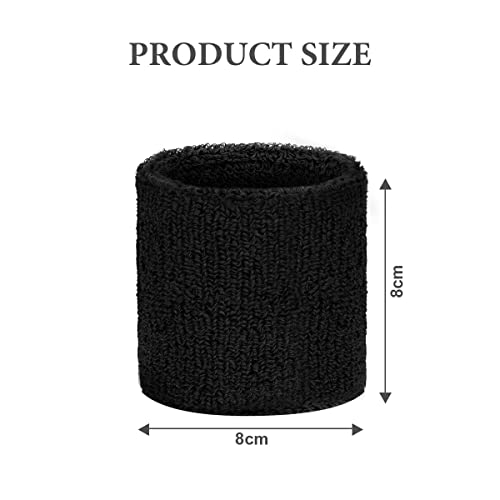 Absorbent Sports Wristband Set for Men and Women - 2PC Wristband