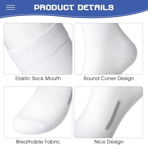 Youth Baseball Soccer Football Socks - Large, White