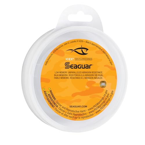 Seaguar IceX 2 lb Fluorocarbon Fishing Line, 50 yds, Clear – 100% Fluorocarbon Abrasion-Resistant